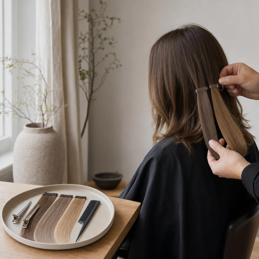Kleur tape extensions kiezen