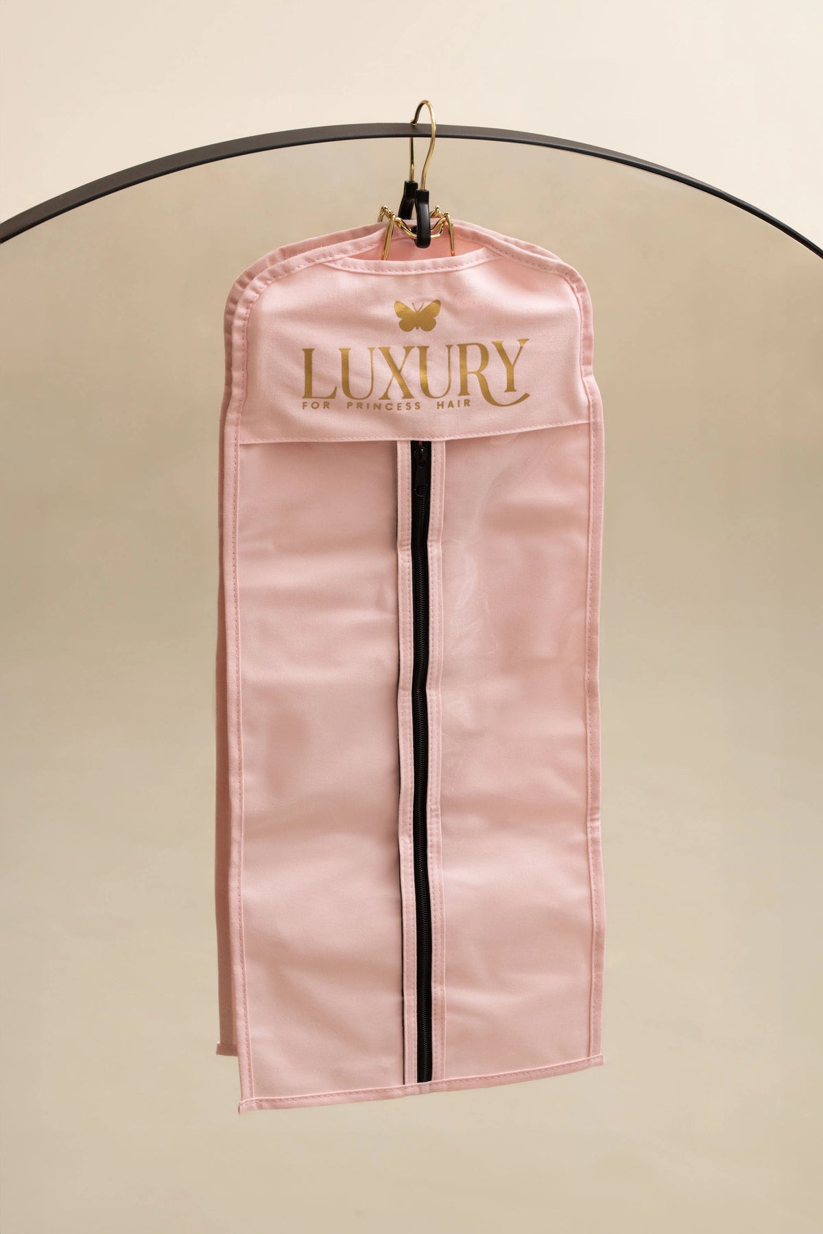 Luxury Aufbewahrungsbox & Kleiderbügel, rosa Tasche am Bügel