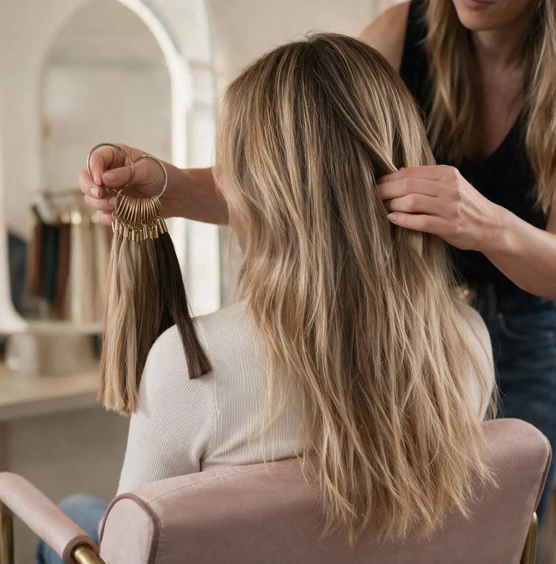 Persönliche Beratung und Farbabgleich im Salon
