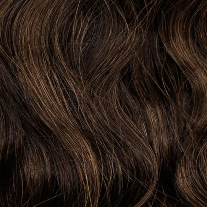 Princess Glamorous Cappuccino Brown – warm brown clip-in extensions, 260 grams, 22", 100% Remy Human Hair