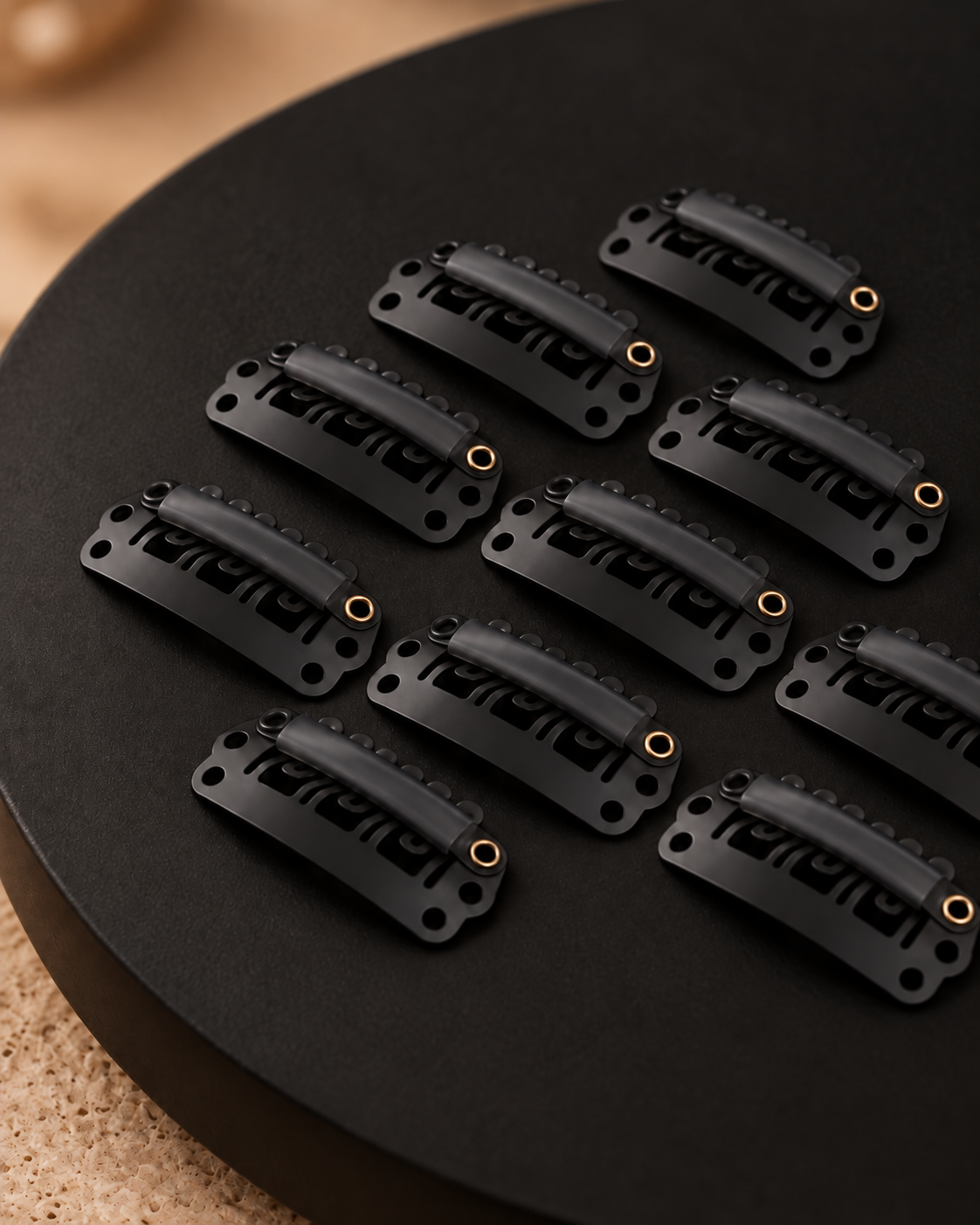 10 pack clips in de kleur Black & Black Brown