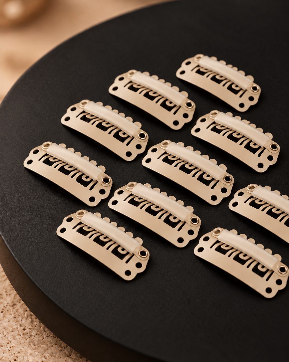 10er-Pack Clips in der Farbe Hellblond