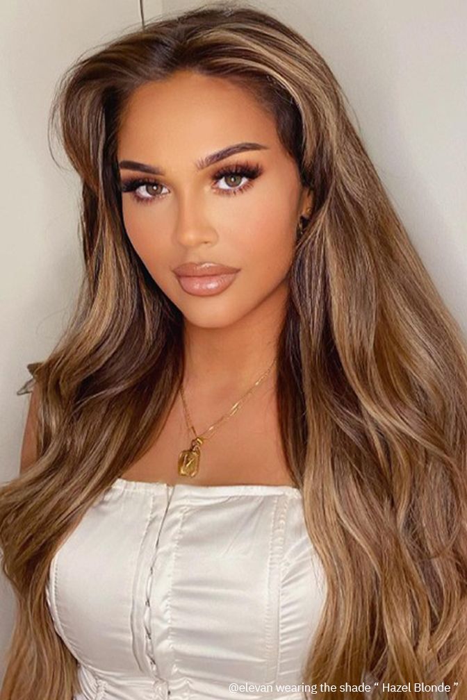 Princess Superior Hazel Blonde – dark blonde clip-in extensions, 280 grams, 24", 100% Remy Human Hair (detail)