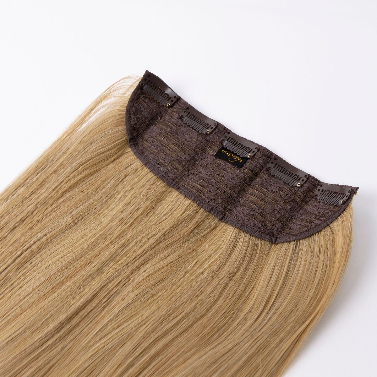 One-Piece-Extension Karamellblond – One-Piece-Extension in Honigblond, 200 Gramm, 24", Kunsthaar (Detail)
