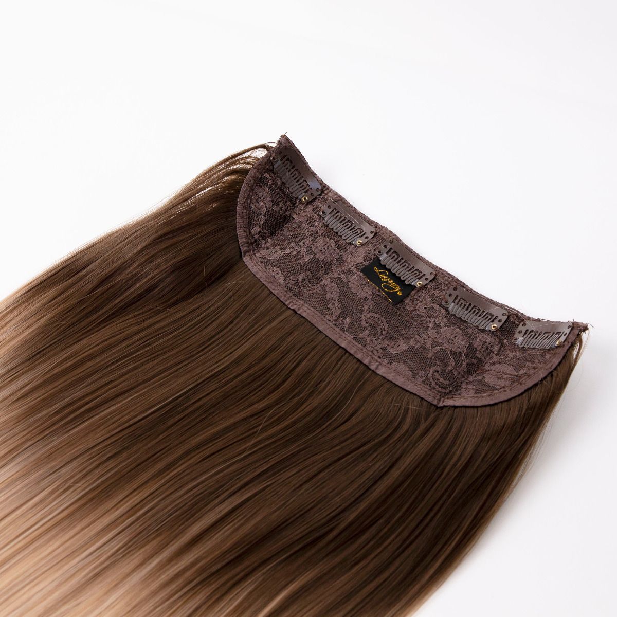One Piece Extension Iced Latte Blonde – ombré blonde one piece extension, 200 grams, 24", synthetic hair (detail)