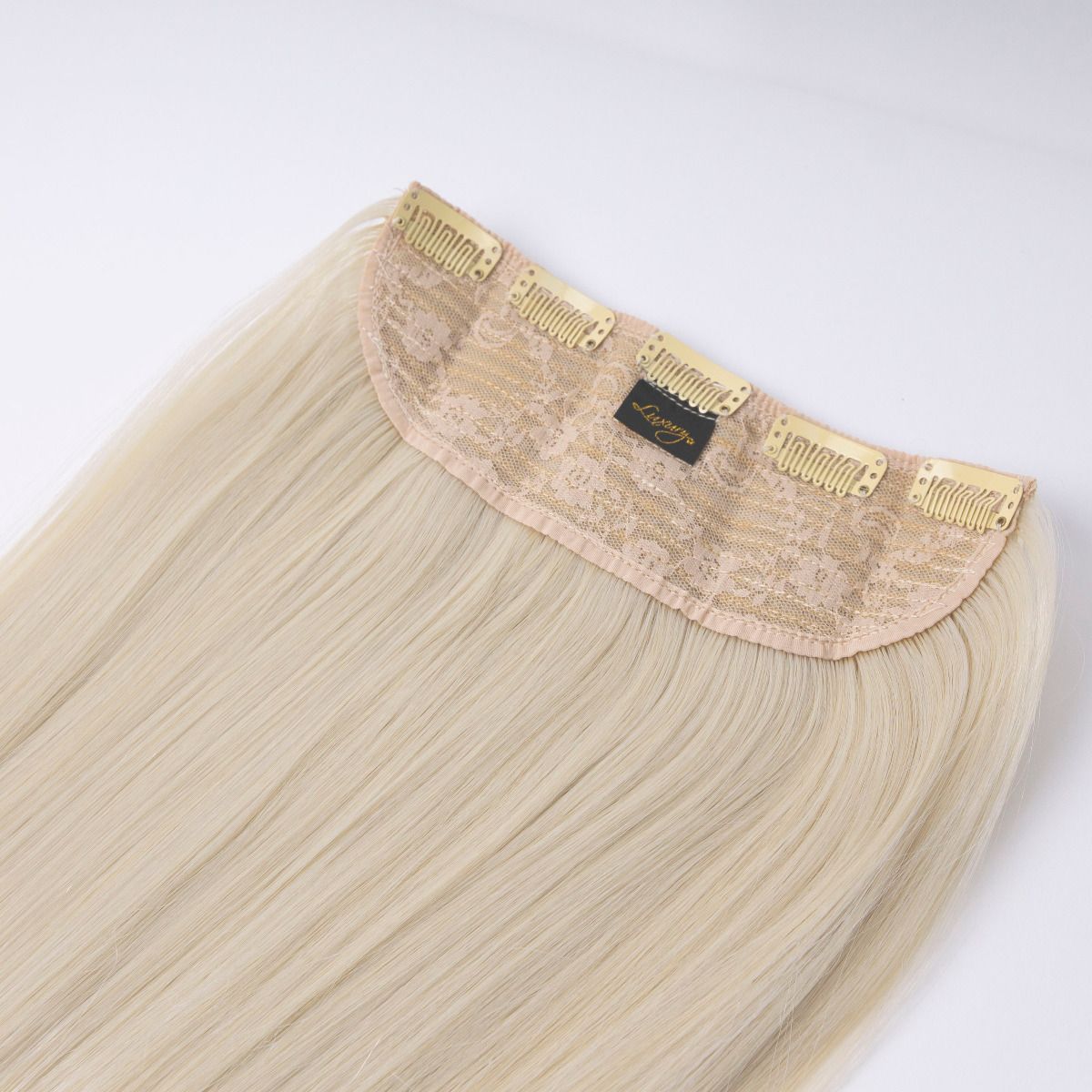 One Piece Extension Pearl Blonde – light blonde one piece extension, 200 grams, 24", synthetic hair (detail)