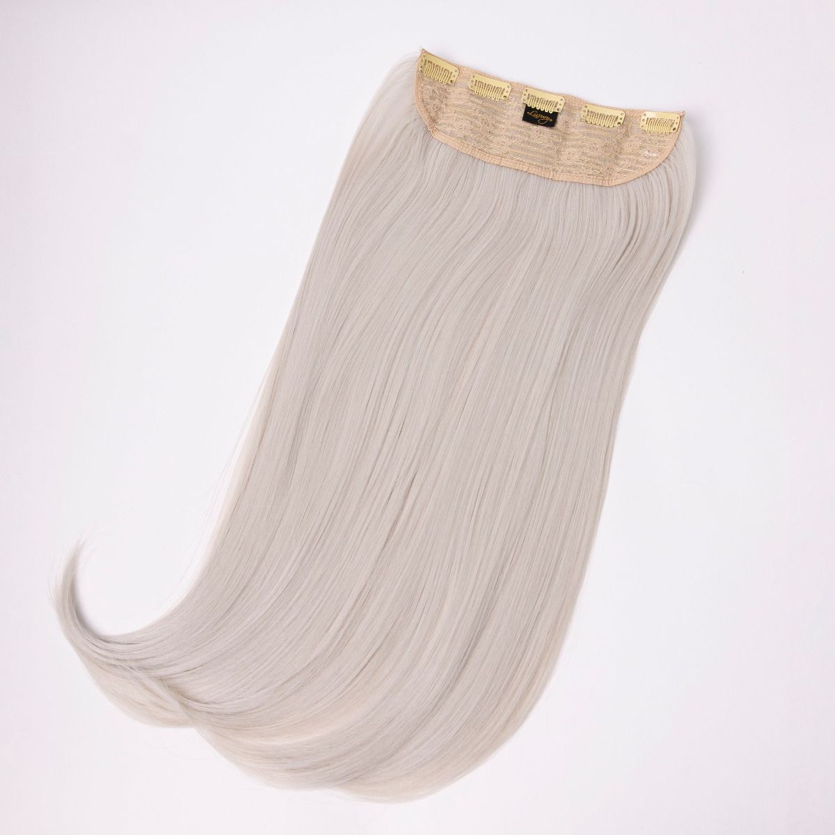One Piece Extension Platinum Blonde – platinum blonde one piece extension, 200 grams, 24", synthetic hair (detail)