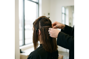 Tressen beim Friseur